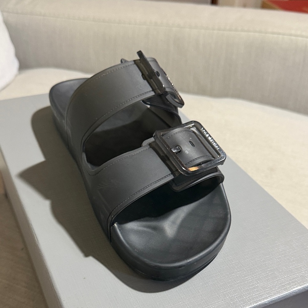Balenciaga Black Double-Buckle Sandals - Picture 2 of 8